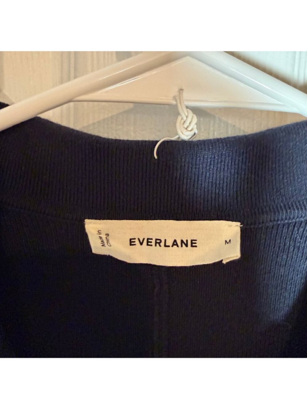 Everlane The Knit Polo Dress Navy Blue Size M NWT - Picture 3 of 6